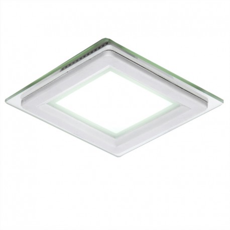 Foco Downlight  LED Cuadrado con Cristal 95X95Mm 6W 450Lm 30.000H