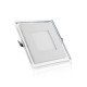 Foco Downlight  LED Cuadrado con Cristal Duo (Blanco/Azul) 130X130Mm 10W 800Lm 30.000H