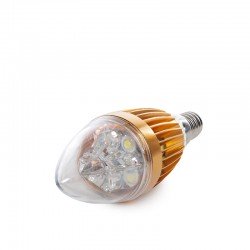 Bombilla de LEDs Vela E14 5W 12VAC/Dc 400Lm 30.000H