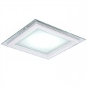 Foco Downlight  LED Cuadrado con Cristal 160X160Mm 12W 900Lm 30.000H