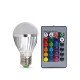 Bombilla de LEDs RGB 3W E27 Esférica Mando a Distancia