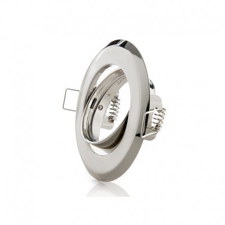 Aro Foco Downlight  Circular Basculante Acero 92M