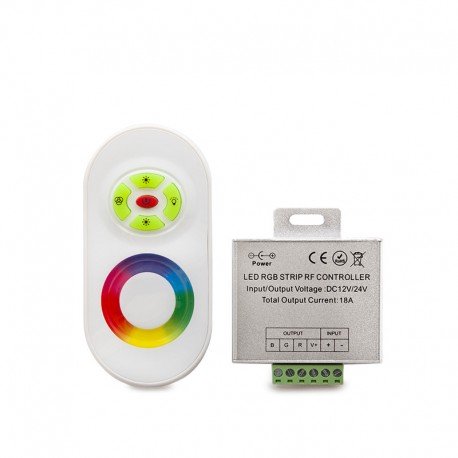 Controlador Táctil Tira LED RGB 12/24VDC 216/432W 50M