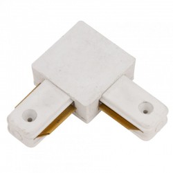 Conector 90º Carril Monofásico Blanco