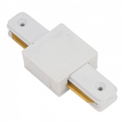 Conector Recto Carril Monofásico Blanco